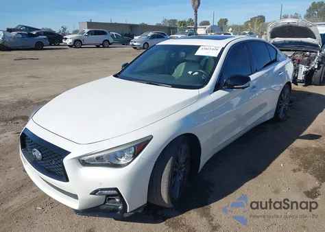 2022 Infiniti Q50 Red Sport 400 Awd from USA, damaged, VIN JN1FV7DR2NM390275